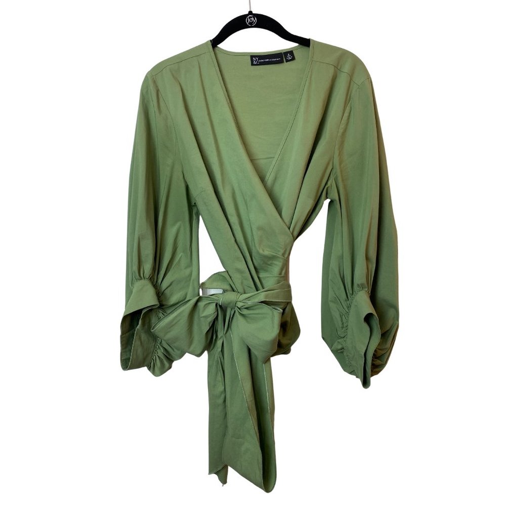 New York and Company 3/4-sleeve Wrap Blouse - Medium
